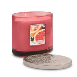 Heart and Home Ellipse Twin Wick Candles Pink Grapefruit and Cassis 230g - HH028