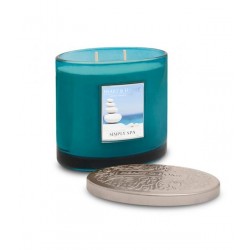 Heart and Home Ellipse Twin Wick Candle Simply Spa 230g - HH036