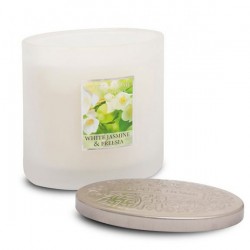 Heart and Home Ellipse Twin Wick Candles White Jasmine & Freesia 230g - HH015
