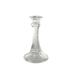 Genevieve Clear Glass Candlestick 15cm - GL080