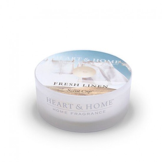 Heart and Home Candles Fresh Linen Scent Cups 38g - HH101