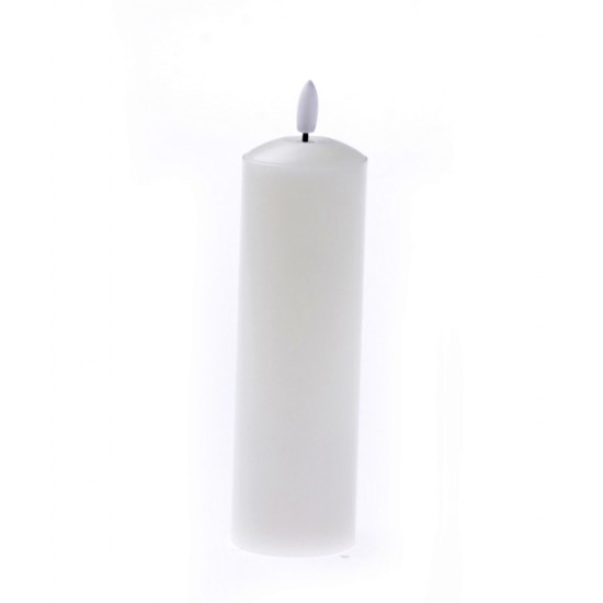 LED Wax Candle with 3D Flame - Ivory 20cm x 5cm - LED010