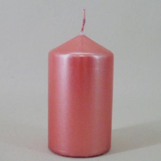 Metallic Pillar Candles Antique Pink - CAN027 2A