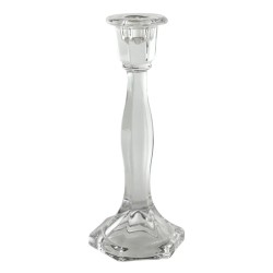 Valencia Clear Glass Candlestick 23cm - GL079