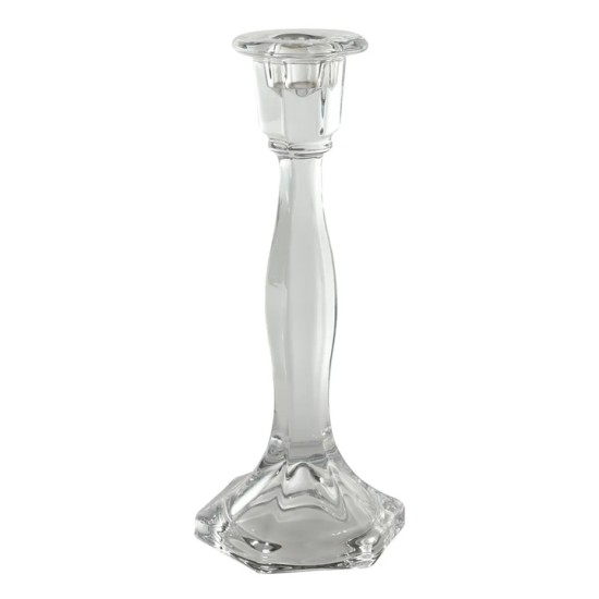 Valencia Clear Glass Candlestick 23cm - GL079 Valencia Clear Glass Candlestick 23cm - GL079