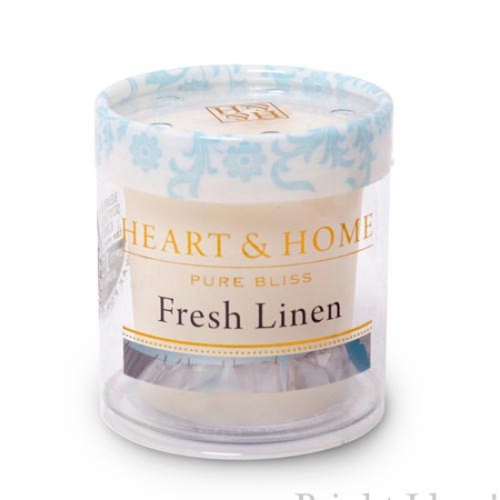 Heart and Home Fragranced Candles Fresh Linen Votive - HH006