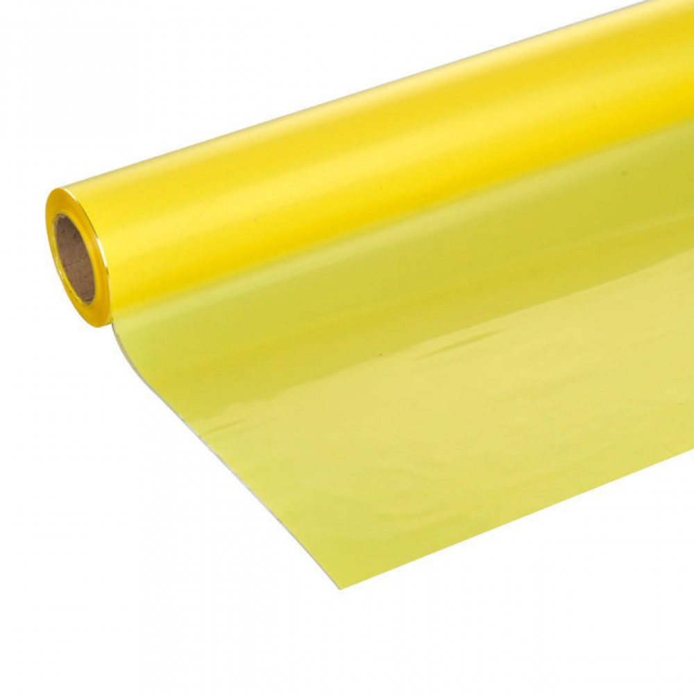 Tinted Cellophane Roll Yellow 80cm x 50m | Florists Supplies