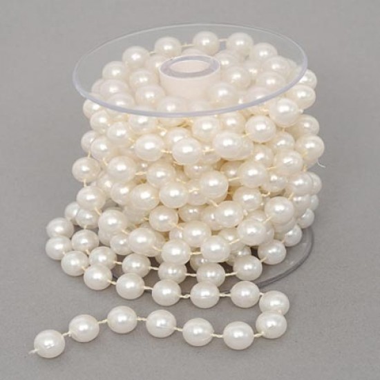 10mm Ivory Pearls on 5m Roll - PEA100