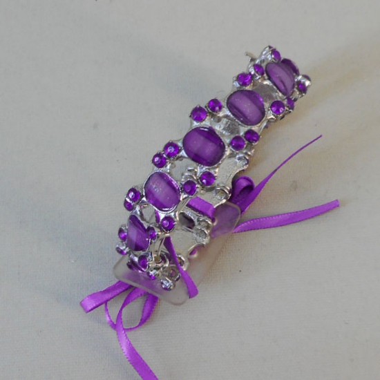 Victoria Wrist Corsage Bracelet Purple - WCOR131