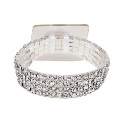 Rock Candy Silver Wrist Corsage Bracelet - WCOR109