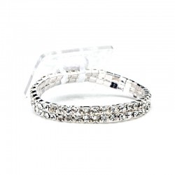 Sophisticated Lady Silver Wrist Corsage Bracelet - WCOR118