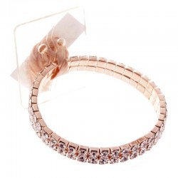 Sophisticated Lady Rose Gold Wrist Corsage Bracelet - WCOR114