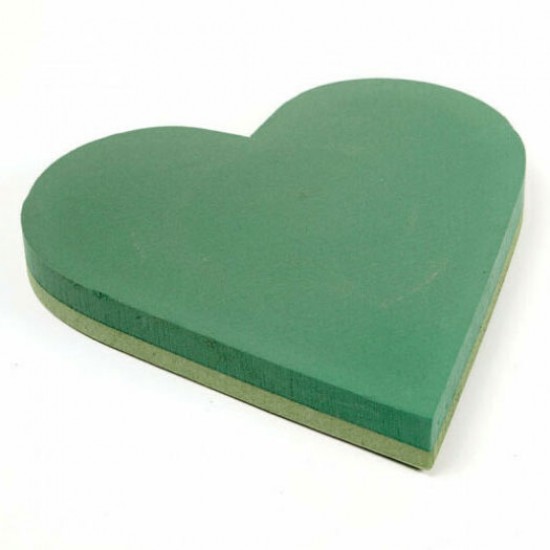 15inch Wet Foam Heart Foam Backed - FS040