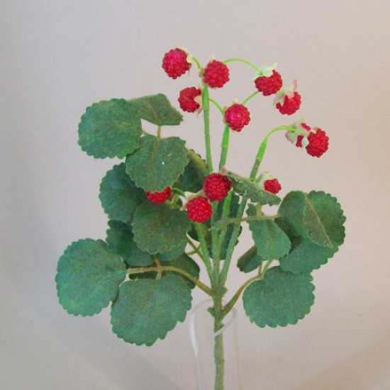 Artificial Raspberries Plant Red 31cm - RAS003 N3