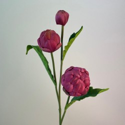 Artificial Mini Artichokes Branch Dark Pink 79cm - ART005 B4
