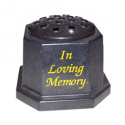 In Loving Memory Grave Vase Black - MEV001 