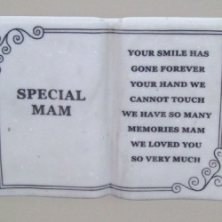 Special Mam Memorial Book Graveside Tribute - FB012 9E
