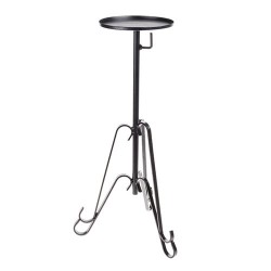Telescopic Flower Stand Flat Top Black - PED003