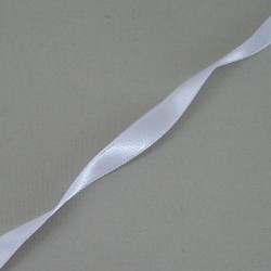 10mm Double Sided Satin Ribbon White - DSR004