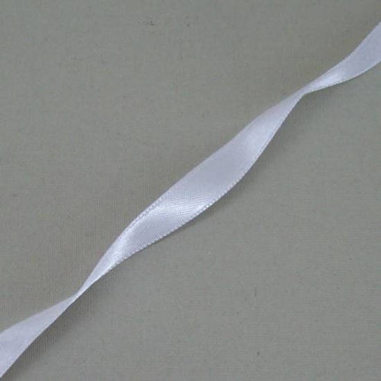 10mm Double Sided Satin Ribbon White - DSR004