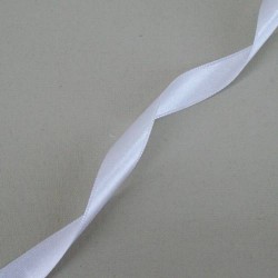 15mm Double Sided Satin Ribbon White - DSR005