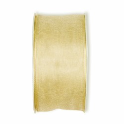 38mm Woven Edge Organza Ribbon Gold - RIB015