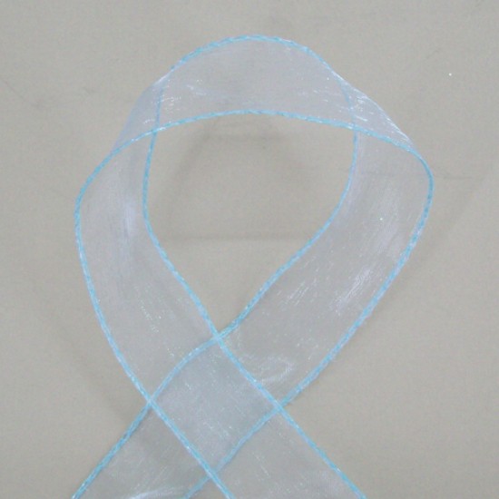 Wired Organza Ribbon Baby Blue - RIB028