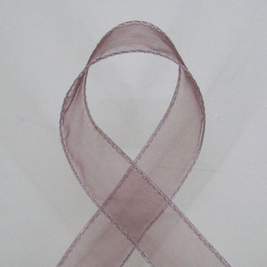 Wired Organza Ribbon Chocolate Brown - RIB027