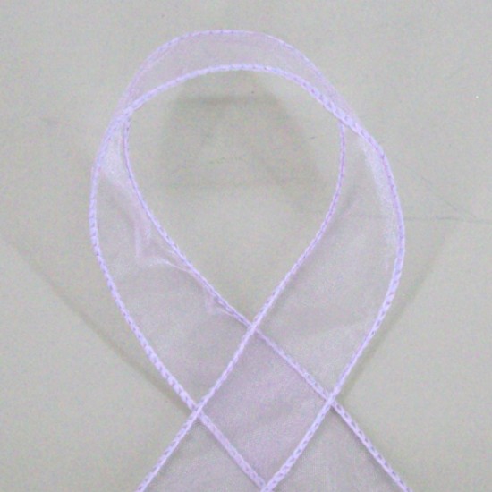 Wired Organza Ribbon Lilac - RIB023