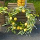 Artificial Lemons Wreath with Flowers 58cm - LEM504 LL4