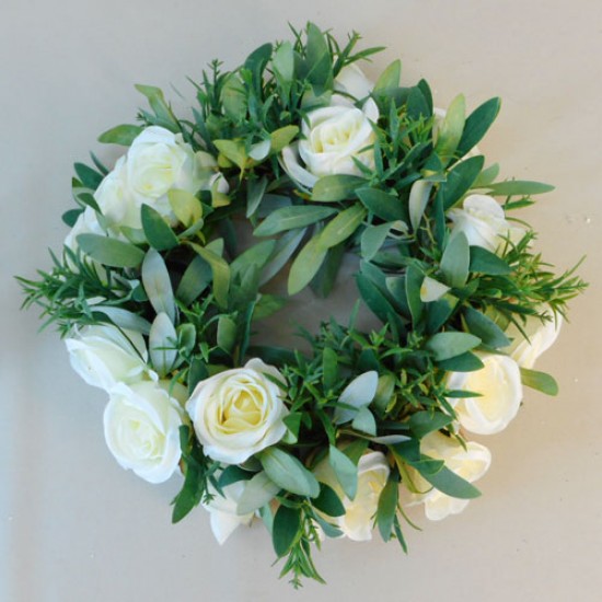 Artificial Wedding Flowers Table Decoration Candle Ring Silk