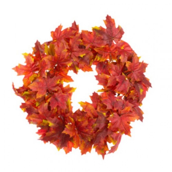 Luxury Artificial Maple Leaves Wreath 61cm - MAP022