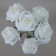 Colourfast Cottage Foam Roses Bundle White 6 Pack 24cm - R329 M2