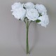 Colourfast Cottage Foam Roses Bundle White 6 Pack 24cm - R329 M2