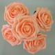 Colourfast Foam Roses Large Apricot 5 Pack 25cm - R332 T3
