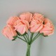 Foam Rose Buds Apricot 8 pack 20cm - R359 BX9