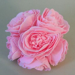 Colourfast Foam Peony Roses Baby Pink 6 pack 25cm - R887 BX3