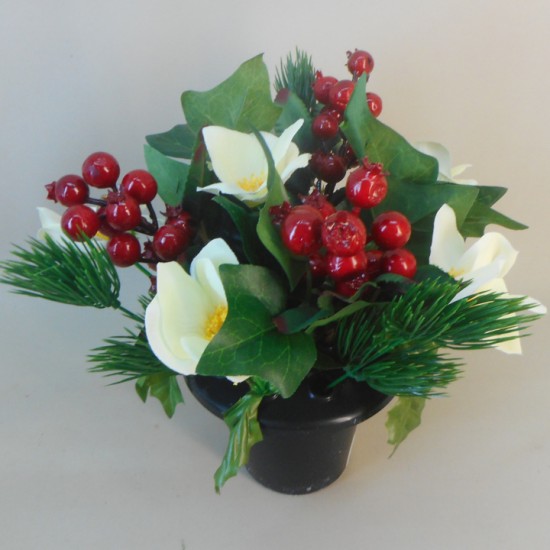 Christmas Grave Pot Cream - AG013 BC