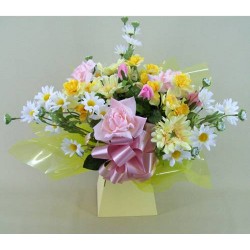 Silk Flowers Hand Tied Bouquet Spring Cheer - ABV003