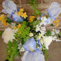 Birth Month Faux Flowers Bouquet - February ~ Irises ABV065 : Designed by Helen