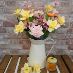Birth Month Faux Flowers Bouquet - March ~ Daffodils ABV066 : Designed by Helen