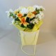Artificial Flowers Bouquet Lemon Meringue (complete with Flower Vase) - ABV011