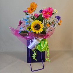Pretty Polly Artificial Flowers Hand Tied Bouquet - ABV086