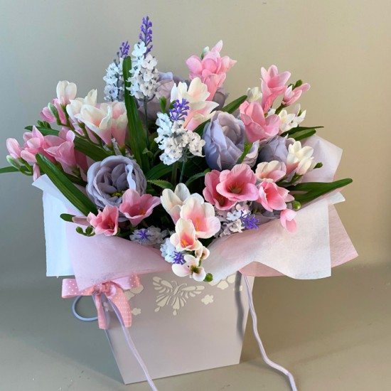 Elle Artificial Flowers Gift Bouquet - ABV019 