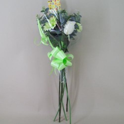 Silk Flowers Gift Bouquet Lime Sensation Silk Rose and Gerbera - ABV017