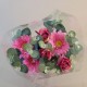 Silk Flowers Gift Bouquet Pink Sensation Silk Rose and Gerbera - ABV031