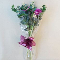 Silk Flowers Gift Bouquet Roses and Gerberas Pink - ABV034