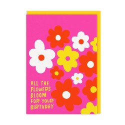Flowers Bloom Birthday Card (A6) - CARD007