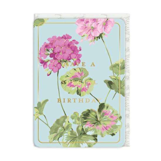 Geranium Greeting Card (A6) - CARD010