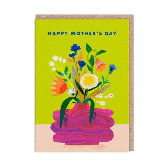 Happy Mother's Day Vase Greeting Card (A6) - CARD005 